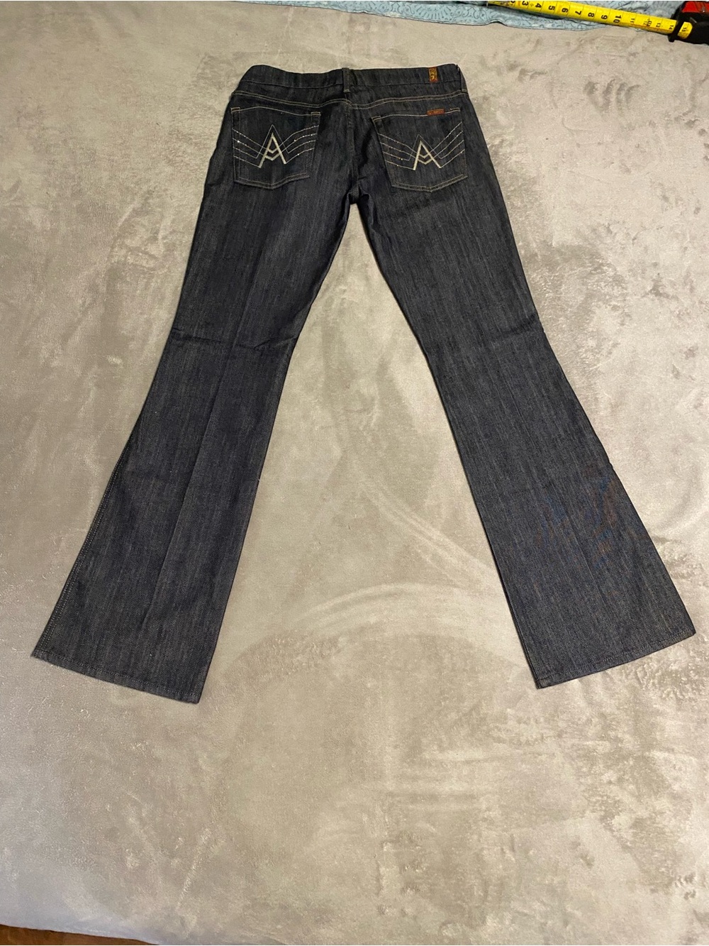 7 For All Mankind Dark Blue Flare Jeans - Picture 12 of 13